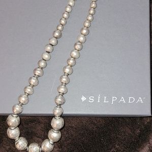 Silpada Designs Silver Oxidized Bead Necklace